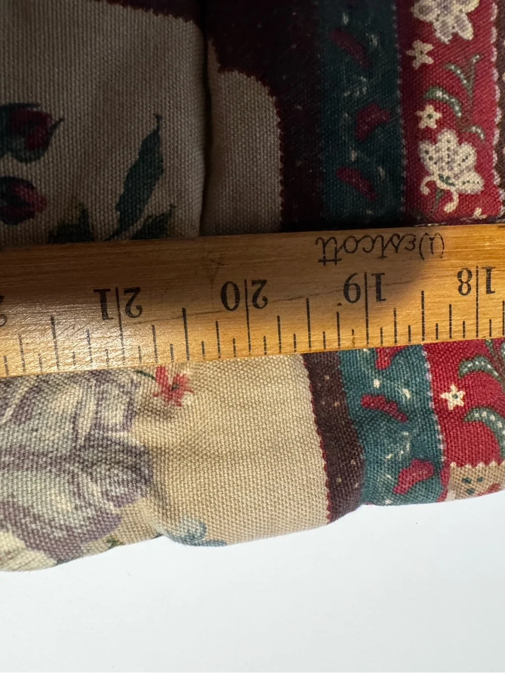 Lot of Two Floral Brown Standard Size Quilted Country Core Themed Pillow Shams